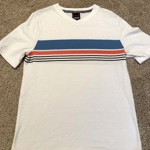 Tony Hawk boys size large (14-16) shirt (white with blue & orange stripes)